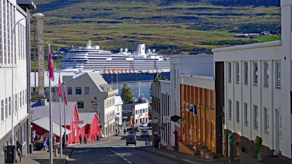 Holland America Cruise Ship in Port